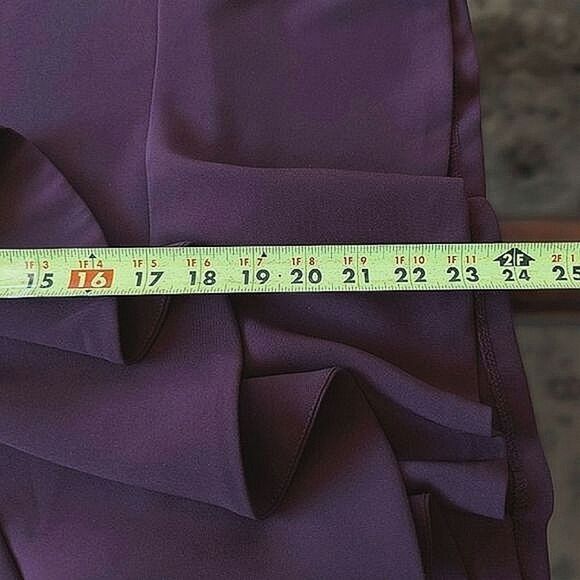 Contemporaine plum fit and flare ruffle midi skirt - Picture 10 of 11